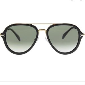 Celine Black Gold Women Aviator Cl 41374/S